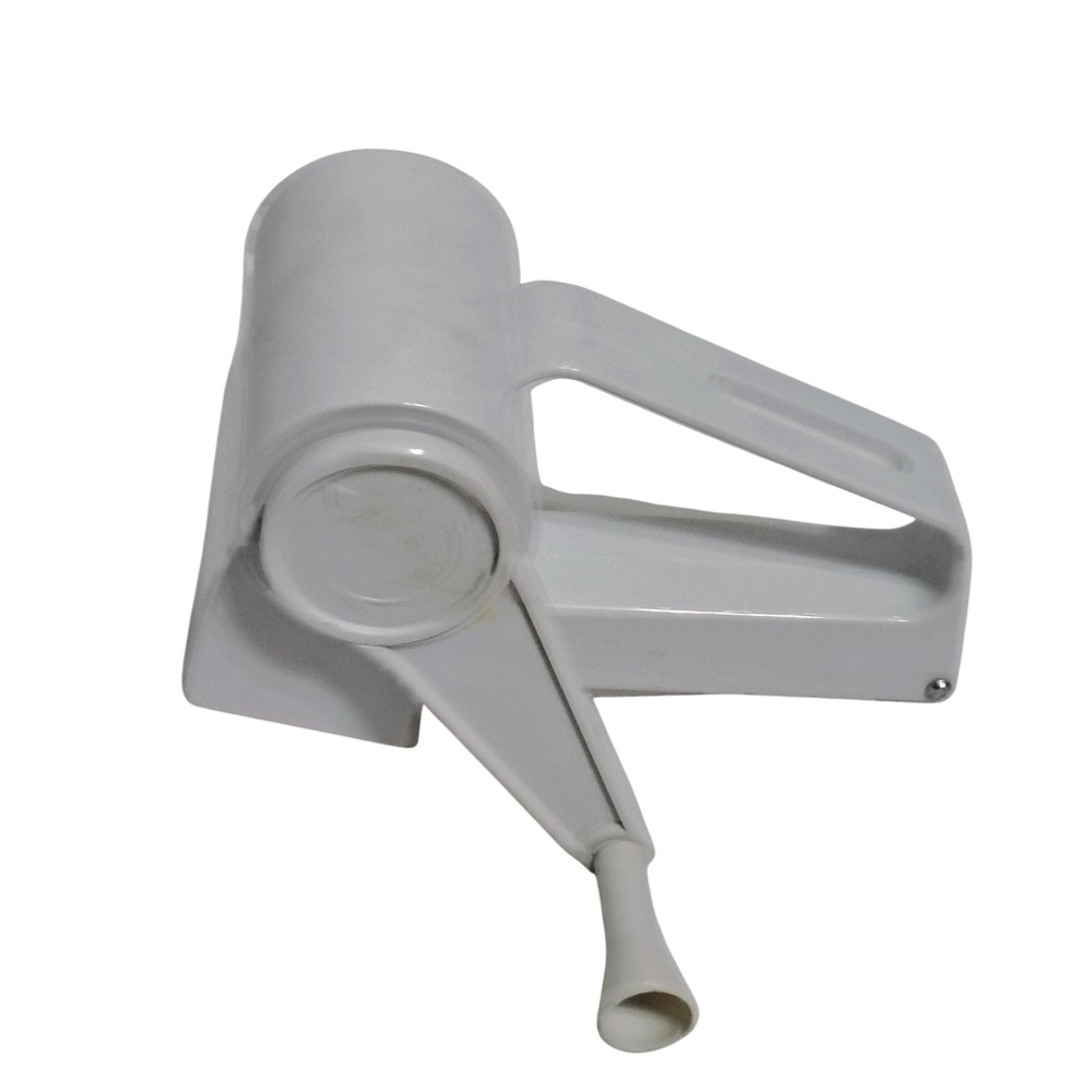 White Rotary Grater Manual Cheese Shredder‎ Kitchen Tool with Crank Handle